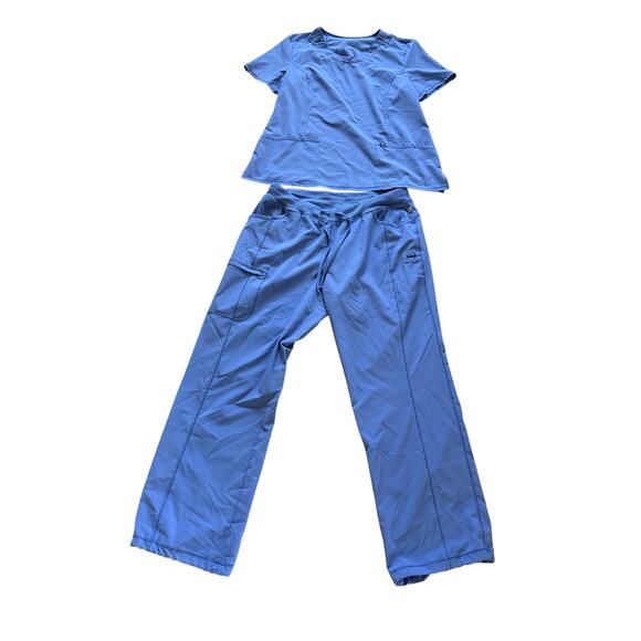 EUC Cherokee Infinity scrub set light blue sz XL nurses doctors medical attire - Picture 1 of 8